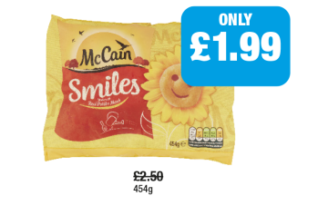 McCain Smiles - Now Only £1.99 at Family Shopper