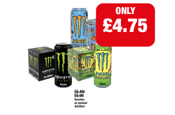 Monster Original, Punch, Mango Loco - Now Only £4.75 at Family Shopper