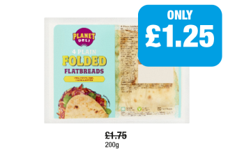 Planet Folded Flatbreads - Now Only £1.25 at Family Shopper