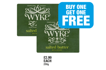 Wyke Farms Salted Butter - Now Only Buy 1 Get 1 FREE at Family Shopper