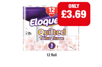 Eloquence Quilted Toilet Tissue - Now Only £3.69 at Family Shopper