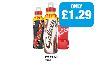 Milkshake Galaxy, Mars, Maltesers - Now Only £1.29 at Family Shopper