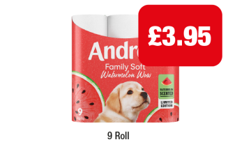 Andrex Family Soft Watermelon - Now Only £3.95 at Family Shopper