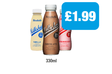 Barebells Milkshake Vanilla, Chocolate, Strawberry - Now Only £1.99 at Family Shopper