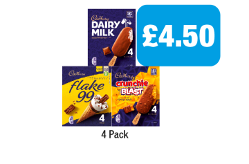Cadbury Dairy Milk, Flake, Crunchie Blast - Now Only £4.50 at Family Shopper
