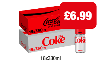 Coca Cola Zero, Diet Coke - Now Only £6.99 at Family Shopper