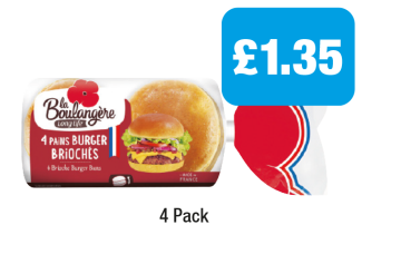 La Boulangere Burger Buns - Now Only £1.35 at Family Shopper
