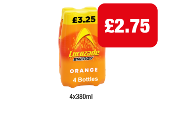 Lucozade Orange - Now Only £2.75 at Family Shopper