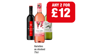 McGuigan Black Label, Echo Falls, The Secretary Bird - Any 2 for £12 at Family Shopper
