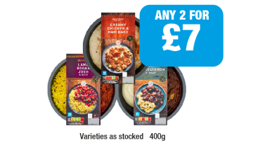 Pro Cuisine Creamy Chicken & Ham Bake, Lamb Rogan Josh, Beef Bourguignon - Any 2 for £7 at Family Shopper