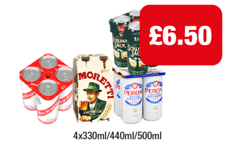Red Stripe, Moretti, Scrumpy Jack, Peroni - Now Only £6.50 at Family Shopper