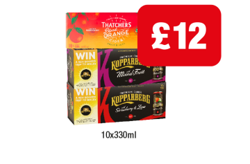 Thatchers Blood Orange, Kopparberg Mixed Fruit, Strawberry & Lime - Now Only £12 at Family Shopper