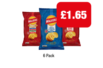 Walkers Classic Variety, Cheese & Onion, Ready Salted - Now Only £1.65 at Family Shopper