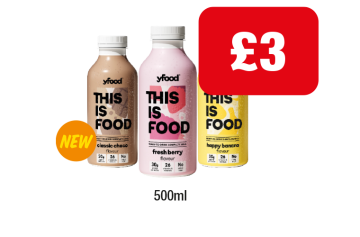 Yfood Classic Choc, Fresh Berry, Happy Banana - Now Only £3 at Family Shopper