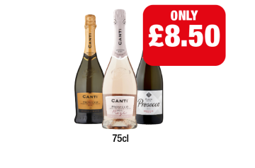 Canti Prosecco, Rosé, Plaza - Now Only £8.50 at Family Shopper