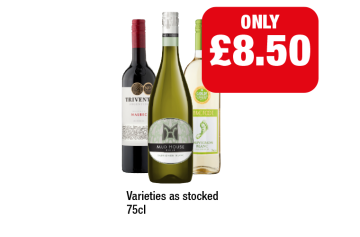 Trivento Malbec, Mud House, Barefoot Sauvignon Blanc - Now Only £8.50 at Family Shopper