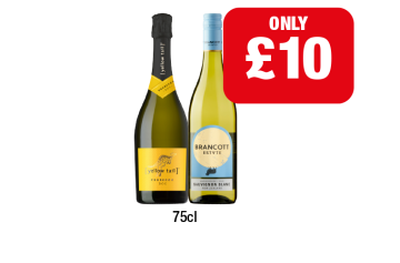 Yellow Tail Prosecco, Brancott Sauvignon Blanc - Now Only £10 at Family Shopper