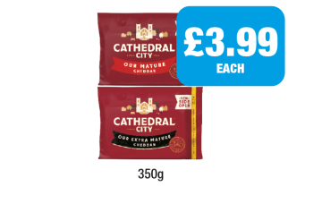 Cathedral City Mature Cheddar, Extra - Now Only £3.99 at Family Shopper