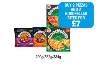Goodfellas Pepperoni, Margherita, Cheesy Pizza Bites, Mozzarella Cheese - Buy 2 Pizzas And A Goodfellas Bites for £7 at Family Shopper
