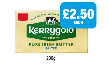 Kerrygold Pure Irish Butter - Now Only £2.50 at Family Shopper