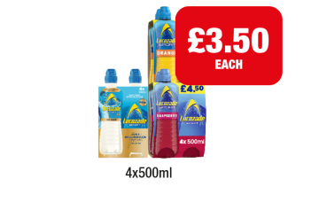 Lucozade Sport Orange, Ice Kick, Raspberry - Now Only £3.50 at Family Shopper