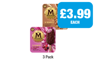 Magnum Utopia Double Hazelnut, Cherry - Now Only £3.99 at Family Shopper