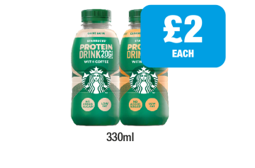 Starbucks Protein Drink Caffe Latte, Caramel Hazelnut - Now Only £2 at Family Shopper