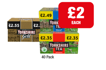 Yorkshire Tea, Decaf, Gold - Now Only £2 at Family Shopper
