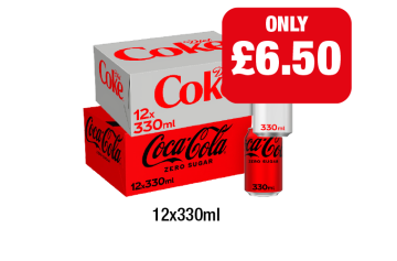 Diet Coke, Coca Cola Zero Sugar - Now Only £6.50 at Family Shopper
