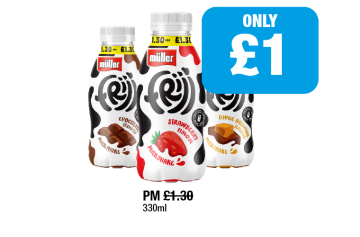 Frijj Chocolate, Strawberry, Fudge Brownie - Now Only £1 at Family Shopper