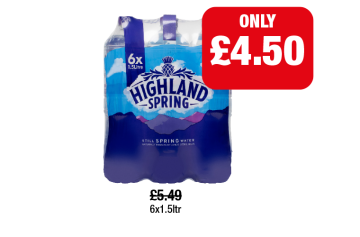 Highland Spring - Now Only £4.50 at Family Shopper