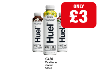 Huel Chocolate, Banana, Strawberries & Cream - Now Only £3 at Family Shopper