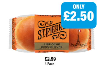 St Pierre Brioche Burgers - Now Only £2.50 at Family Shopper