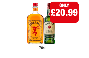 Fireball, Jameson - Now Only £20.99 at Family Shopper