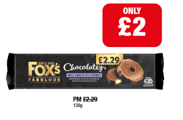 Fox's Chocolatey Rounds - Now Only £2 at Family Shopper