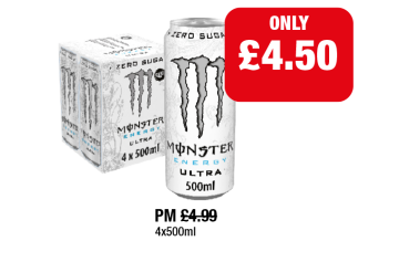 Monster Energy Ultra Zero Sugar - Now Only £4.50 at Family Shopper