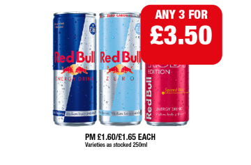 Red Bull, Zero, Ruby Edition - Any 3 for £3.50 at Family Shopper