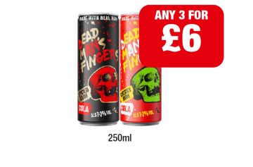 Dead Man's Fingers Spiced Rum Cola, Cherry Rum Cola - Any 3 for £6 at Premier