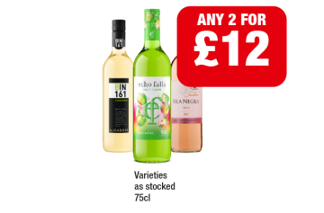 Echo Falls Watermelon & Kiwi, Hardy's Bin 161, Isla Negra - Any 2 for £12 at Premier