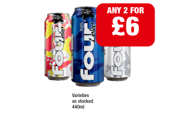 Four Loko Strawberry Lemonade, Blue, White - Any 2 for £6 at Premier