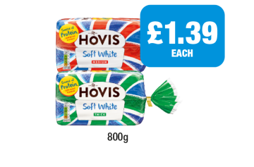 Hovis Soft White Medium, Thick - Now Only £1.39 at Premier