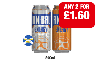 Irn Bru, Sugarfree - Any 2 for £1.60 at Premier