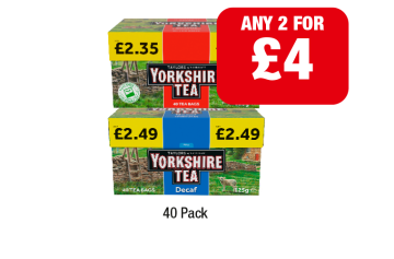 Yorkshire Tea, Decaf - Any 2 for £4 at Premier