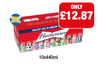 Budweiser - Scotland Only - Now Only £12.87 at Premier