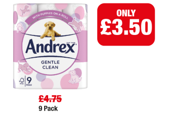 Andrex Gentle Clean Toilet Tissue - Was £4.75 - Now only £3.50 at Family Shopper