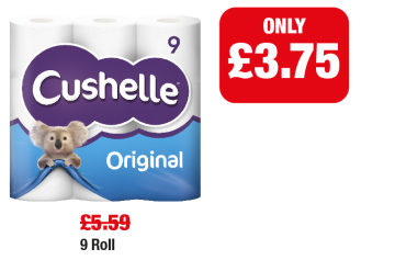 Cushelle Original Toilet Tissue - Was £5.59 - Now only £3.75 at Family Shopper