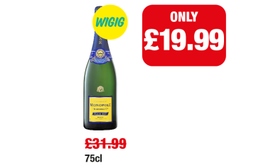 Monopole Heidsieck Blue Top Brut - Was £31.99 - Now only £19.99 at Family Shopper
