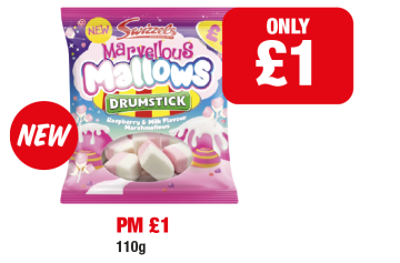 Swizzel's Marvellous Mallows Drumstick - PM £1 - Now only £1 at Family Shopper