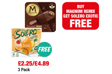 Magnum Classic Remix - Get Solero Exotic FREE at Family Shopper