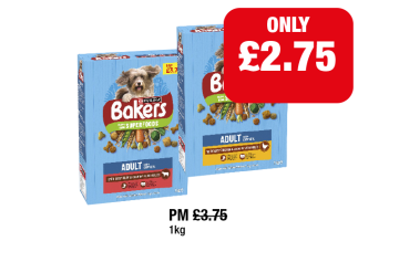 Bakers Adult Beef, Chicken - Now Only £2.75 at Premier